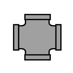 LEGEND VALVE 350-377 1-1/2 BLACK IRON CROSS