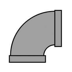 MIDLAND METAL 51918 1/2 BLACK IRON 90 DEG ELBOW