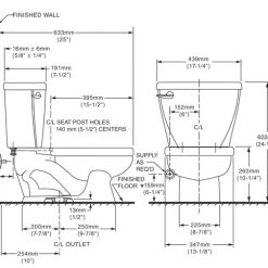AMERICAN STANDARD DEVORO JUVENILE TOILET W/ TANK FLOOR MT ROUND FRONT