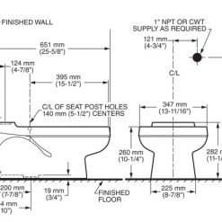 AMERICAN STANDARD DEVORO JUVENILE TOILET F/V FLOOR MT ROUND FRONT