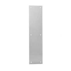 PUSH PLATE 4" W X 16" H ALUMINUM W/HOLES