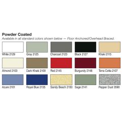 18" X 48" POWDER COAT STEEL URINAL SCREEN W/HEADRAIL