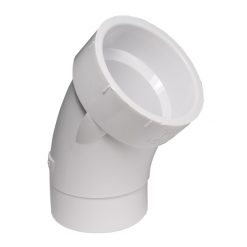 TIGRE 4806-2 29812810 72716 323-3408 1-1/2" SCH 40 PVC DWV 45 DEG ST ELL 1/8 BEND SPGT X HUB