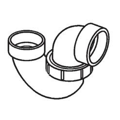 2" SCH 40 PVC DWV P-TRAP W/UNION JOINT