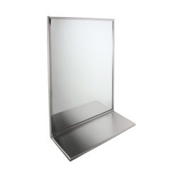 ASI 24" X 30" S/S CHANNEL FRAME MIRROR W/SHELF