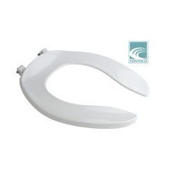 CLOSET SEAT - WHITE ELONGATED OPEN FRONT LESS COVER