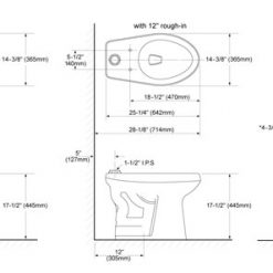 TOTO CT705ELN-01 1.28 GPF ADA ELONG FLOOR MT F/V CLOSET WHITE