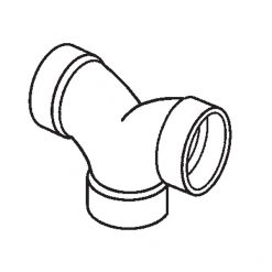 3" SCH 40 PVC DWV DOUBLE ELL