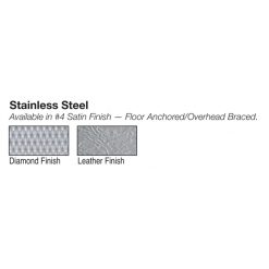 GLOBAL PARTITIONS 18" X 48" STAINLESS STEEL URINAL SCREEN WITH HARDWARE