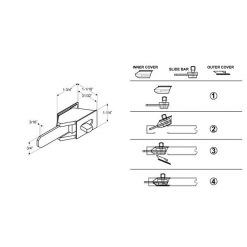 CONCEALED PARTITION LATCH SET