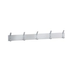 4' S/S TOWEL HOOK STRIP W/ 5 HOOKS