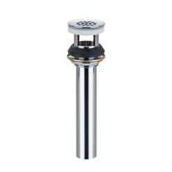 DRAIN (GRID) - 1-1/4" X 6" - NON-REMOVABLE (CHROME)
