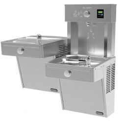 ELKAY VANDAL RESISTANT BI-LEVEL WATER COOLER AND EZH2O BOTTLE FILLING STATION