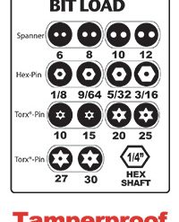 MEGAPRO®-TAMPERPROOF DRIVER W/BITS