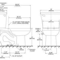 AMERICAN STANDARD COLONY 1.28 GPF ELONG WH TANK TYPE CLOSET