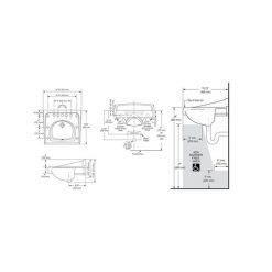 8” WALL MT SINK AND GRID DRAIN PACKAGE