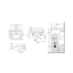 8" WALL MOUNT SINK AND GRID DRAIN PACKAGE