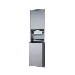 BOBRICK B-3944 RECESSED PAPER TOWEL DISPENSER / WASTE RECEPTACLE