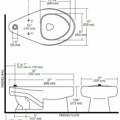 SLOAN ST2309 COMPLETE VITREOUS CHINA TOP SPUD UNIVERSAL JUNIOR WATER CLOSET