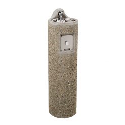 HAWS 3060 - CIRCULAR CONCRETE PEDESTAL MOUNT DRINKING FOUNTAIN