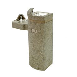 MURDOCK GVM49 ADA BI-LEVEL PEDESTAL MOUNTED SQUARE CONCRETE FOUNTAIN