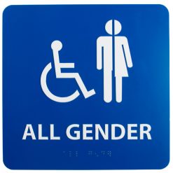 ALL GENDER / HANDICAPPED BRAILLE ADA SIGN