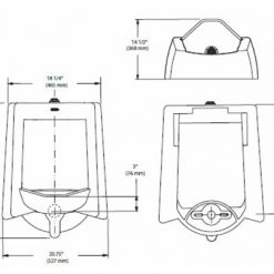 RETROFIT VITREOUS CHINA - TOP SPUD URINAL 0.13 GPF THRU 1.0 GPF