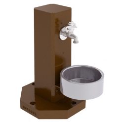 MURDOCK M-PFS - SQUARE PEDESTAL SPIGOT WITH CAST ALUMINUM PET BOWL