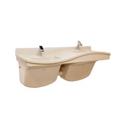 BRADLEY 2-BOWL FREQUENCY LAVATORY SYSTEM - (RIGHT SIDE-HIGH)