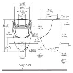 URINAL TOP SPUD HEU - 0.125 THRU 1.0 GPF
