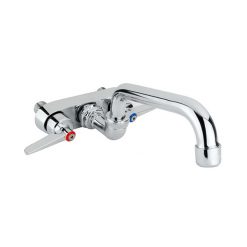 CENTRAL BRASS 01940-LE0 TWO HANDLE SHELL TYPE CP WALLMOUNT FAUCET 1.5 GPM