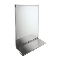 18" x 24" S/S CHANNEL MIRROR W/SHELF