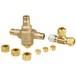 POWERS SLFE480-10-TEE LF 3/8" COMP THERMOSTATIC MIX VALVE W/ TEE