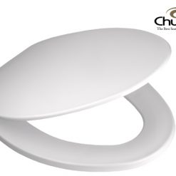 WHITE ELONG C/F CLOSET SEAT W/COVER