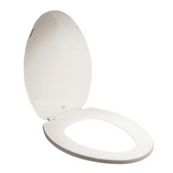 WHITE ELONG C/F CLOSET SEAT W/COVER