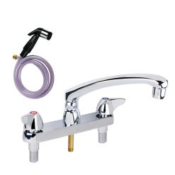 8" KITCHEN FAUCET W/ 8" SPOUT & SPRAY