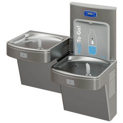 MURDOCK A172408F-UBL-BF2S BARRIER-FREE BI-LEVEL PUSHBUTTON WATER COOLER & SENSOR ACTIVATED BOTTLE FILLER SS W/ FLEXIBLE BUBBLER