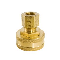 MIDLAND METAL 30051 BRASS HOSE SWIVEL FITTING 3/8 COMP X 3/4 FGH