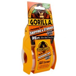 GORILLA GLUE 6045002 GORILLA CLEAR PACKAGING TAPE HEAVY DUTY 2.83 IN. X 35 YD WITH DISPENSER