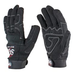 SAS SAFETY CORP 6713 LG MECHANICS IMPACT BREATHABLE NYLON TOP GLOVES W/ PADDED PALM