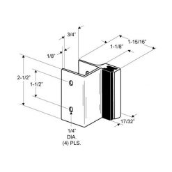 S/S OUTSWING STRIKE & KEEPER FOR 3/4” THICKNESS