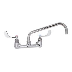T & S BRASS B0290-04 8” WALL MT BIG-FLO FAUCET W/ 12” SPOUT & 4” WING HANDLES