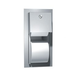 SEMI-RECESSED DUAL TOILET TISSUE DISPENSER