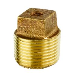 BRASS PLUG IPS SQUARE HEAD 1/4"