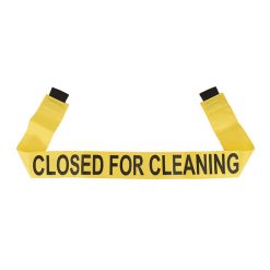 MAGNETIC DOOR BARRIER MDB-01 “CLOSED FOR CLEANING” - YELLOW MAGNETIC DOOR BARRIER FOR 36” DOORWAY