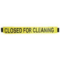MAGNETIC DOOR BARRIER MDB-01 “CLOSED FOR CLEANING” - YELLOW MAGNETIC DOOR BARRIER FOR 36” DOORWAY