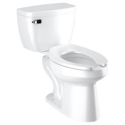 1.28 GPF ELONG FLOOR MT PRESSURE ASSIST 2 PC TOILET-ADA HGT SLOANTEC COATED W/ LH TANK