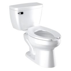 1.6 GPF ELONG FLOOR MT TOILET PRESSURE ASSIST 2 PC TOILET-STD HGT SLOANTEC COATED W/ LH TANK