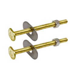 CLOSET BOLTS BRASS 1/4" X 3-1/2" (PR)