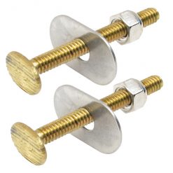 CLOSET BOLTS BRASS 1/4" X 2-1/4" (PR)